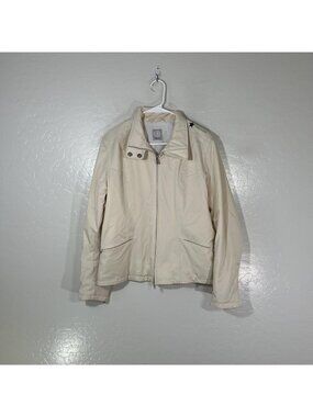 Fire + Ice Jacket Womens 10 White Softshell Full Zip Pockets Ski Collared
